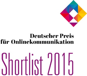 Deutscher Preis für Onlinekommunikation 2015 Shortlist